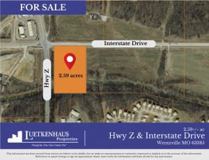 2.59 +/- Acres at Hwy Z and Interstate Drive – Wentzville MO 63385 photo