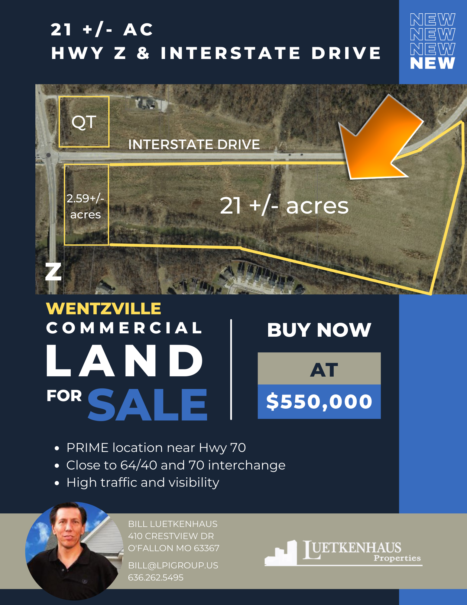 21+/- acres on Hwy Z and Interstate Drive – Wentzville MO 63385 | LPI Group